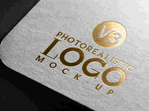 白卡紙金色logo樣機(jī)素材