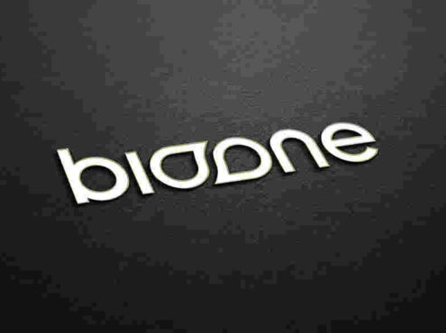 黑色背景的logo樣機素材psd