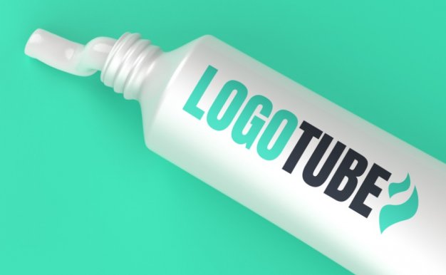 油畫小瓶顏料ps樣機(jī)場景，顏料產(chǎn)品展示logo樣機(jī)素材