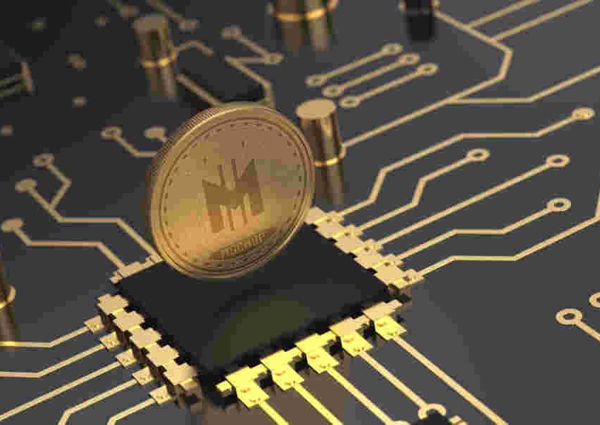 有點像比特幣一樣的ps樣機場景，可用于紀念硬幣上的logo展示樣機素材