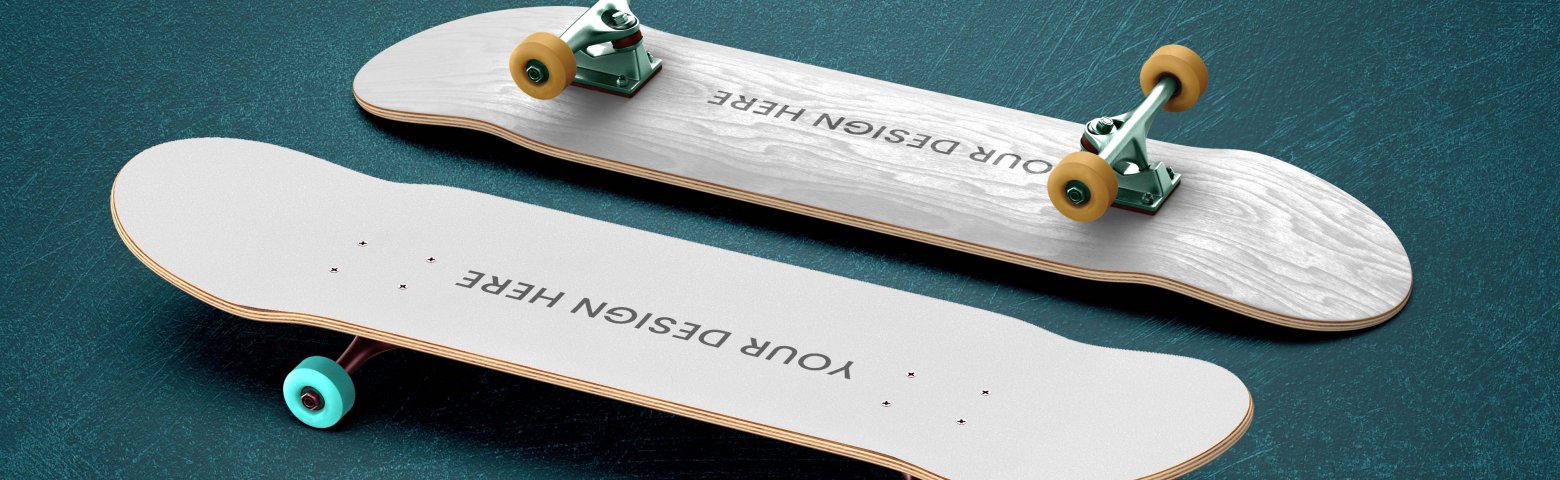 電商設(shè)計師必備MOCKUPS，國外潮流滑板PS樣機(jī)2款