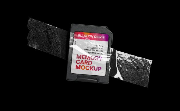 國外高級MOCKUPS，真實(shí)質(zhì)感SD數(shù)碼儲存卡PS樣機(jī)