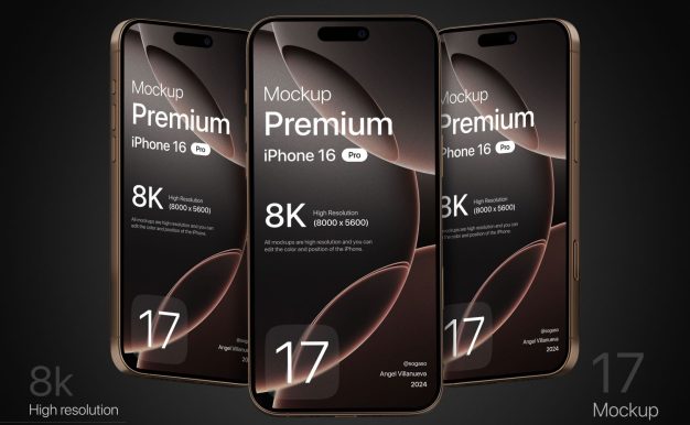 2024年蘋果16手機(jī)APP界面UI展示PS樣機(jī)，模板含fig格式，一共6.7個G的高品質(zhì)素材